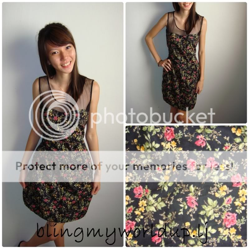 greenmesgbigflowerdress.jpg picture by blingmyworldup2